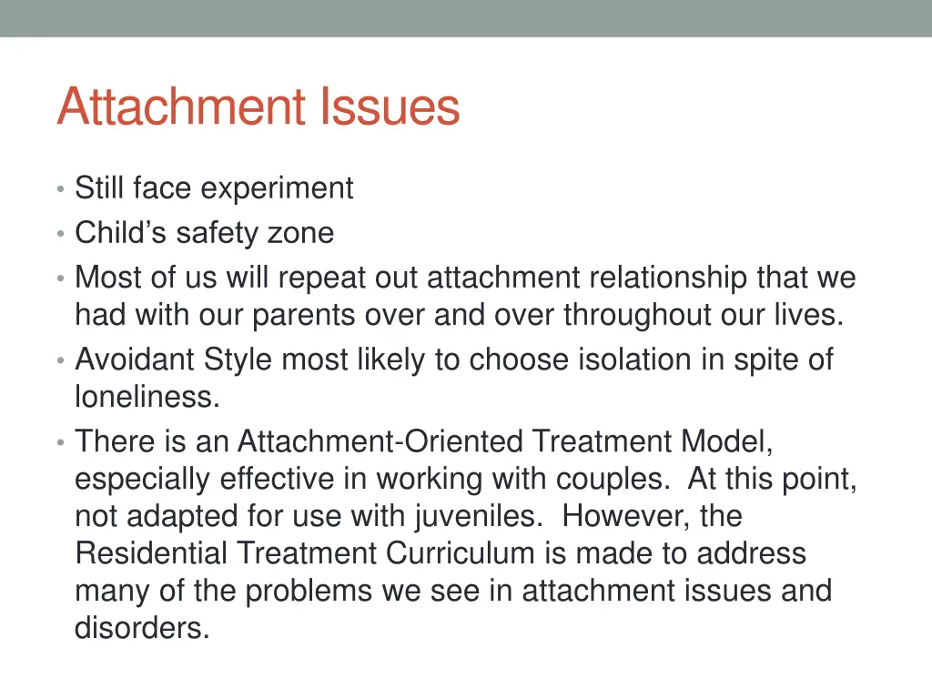 attachment issues