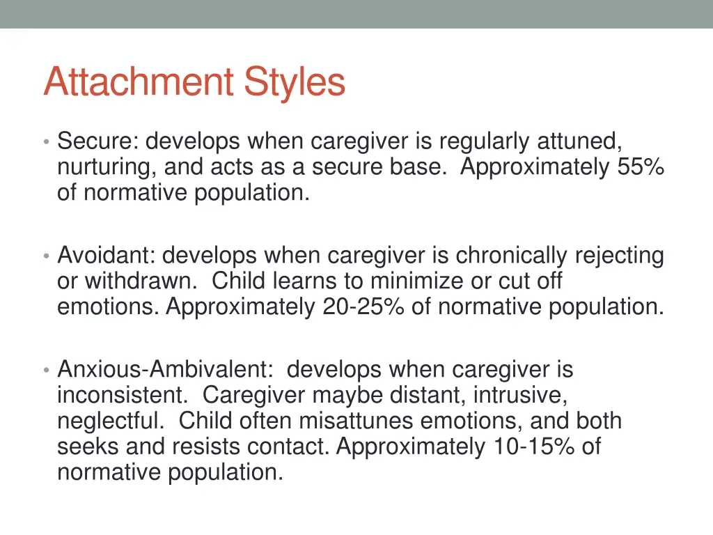 attachment styles