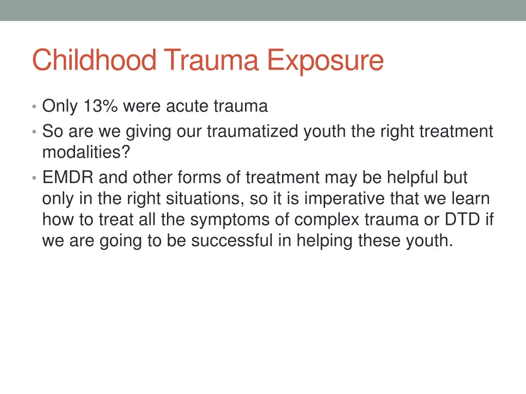 childhood trauma exposure 1