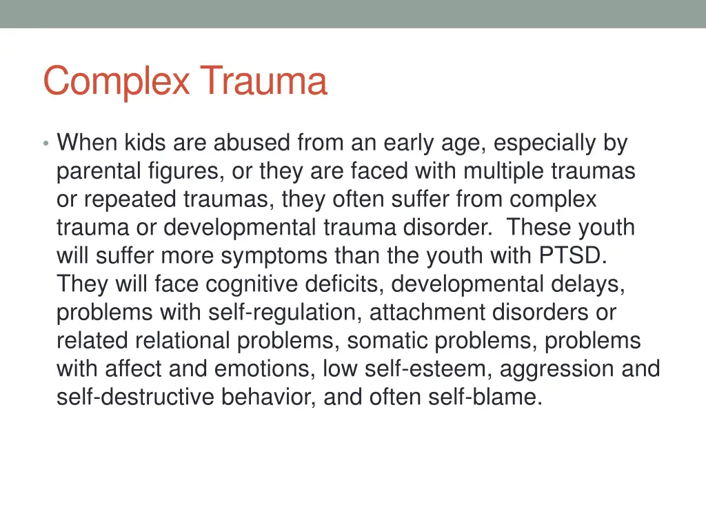 complex trauma