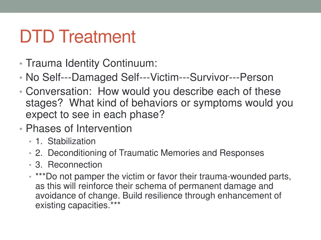 dtd treatment