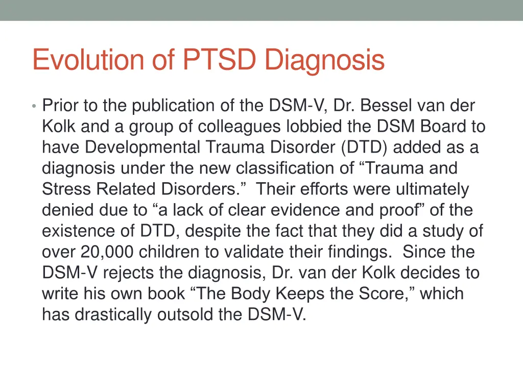 evolution of ptsd diagnosis 1