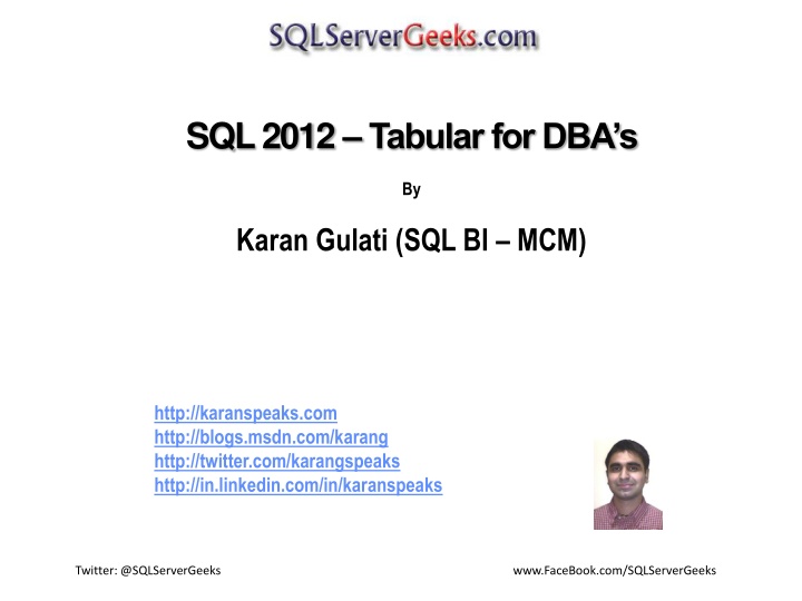 sql 2012 tabular for dba s