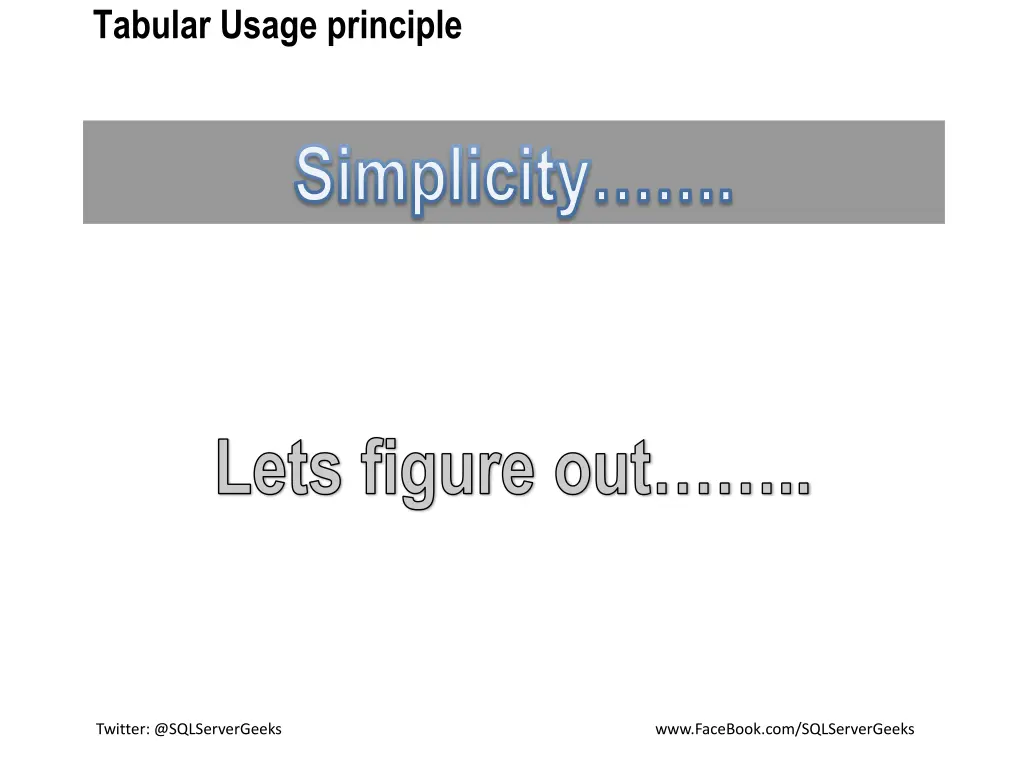 tabular usage principle