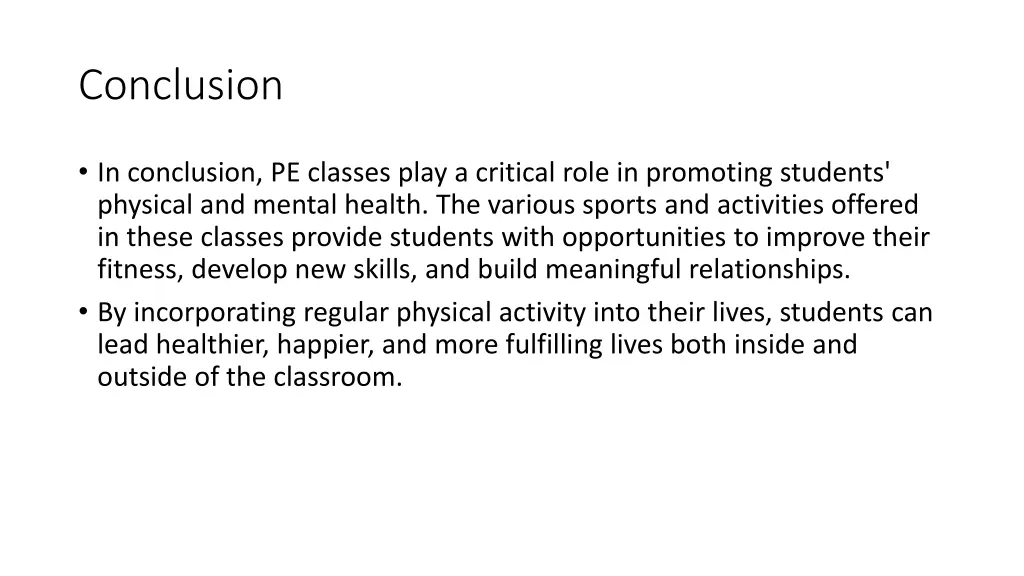 conclusion