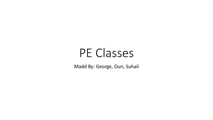 pe classes