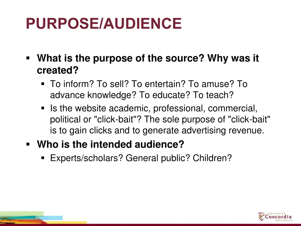 purpose audience
