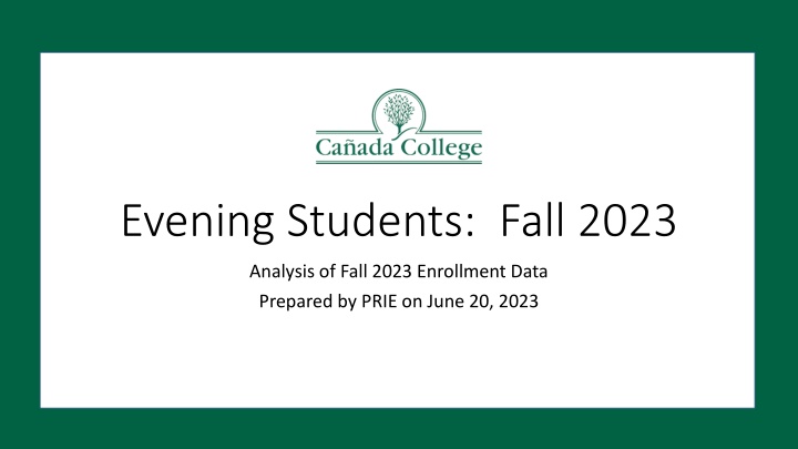 evening students fall 2023
