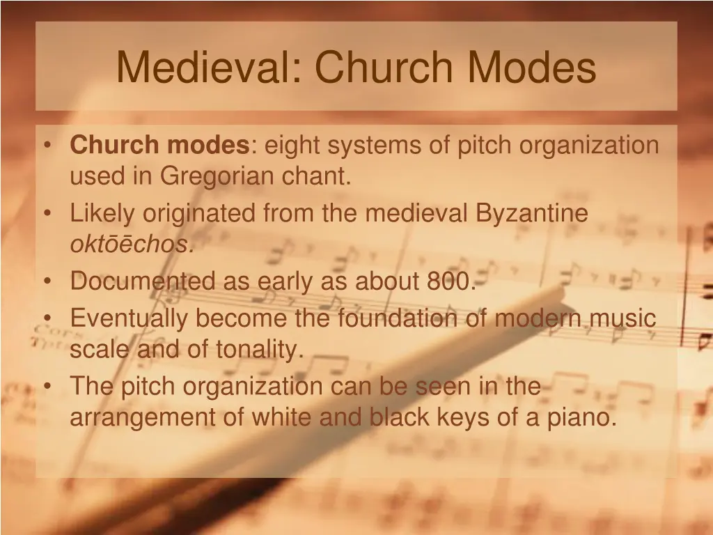 medieval church modes