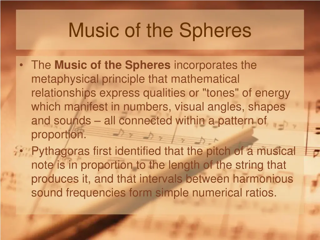 music of the spheres 1