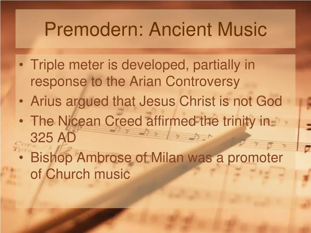 premodern ancient music 1