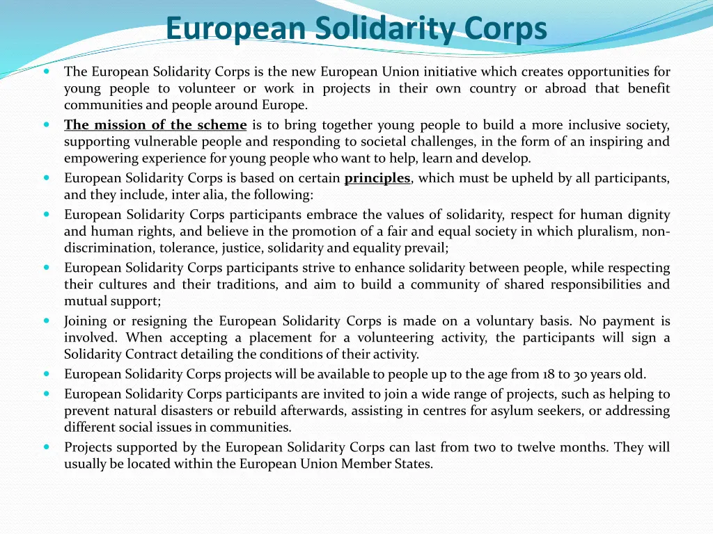 european solidarity corps
