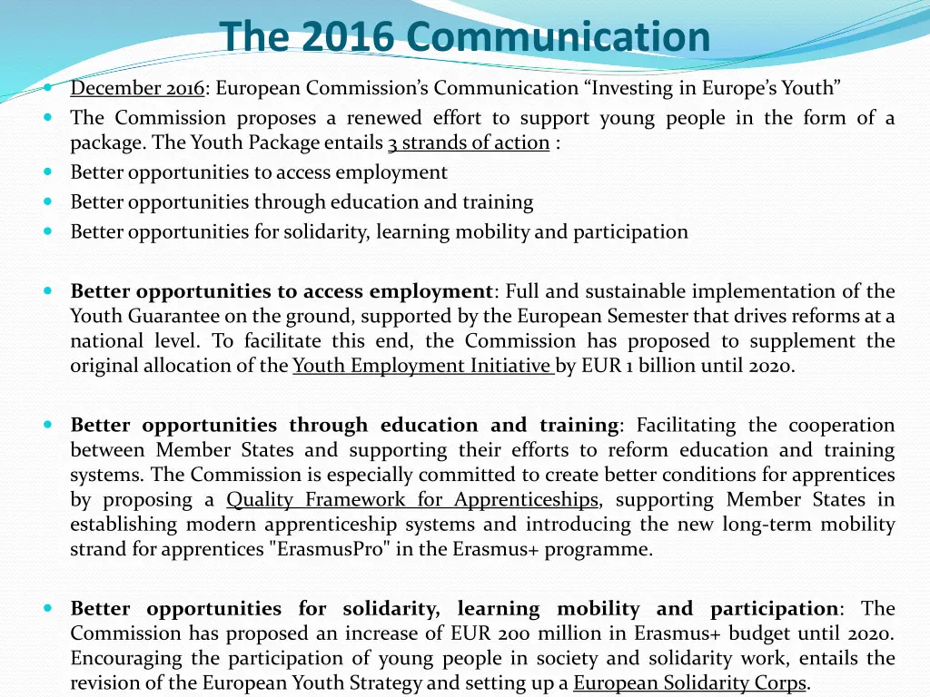 the 2016 communication