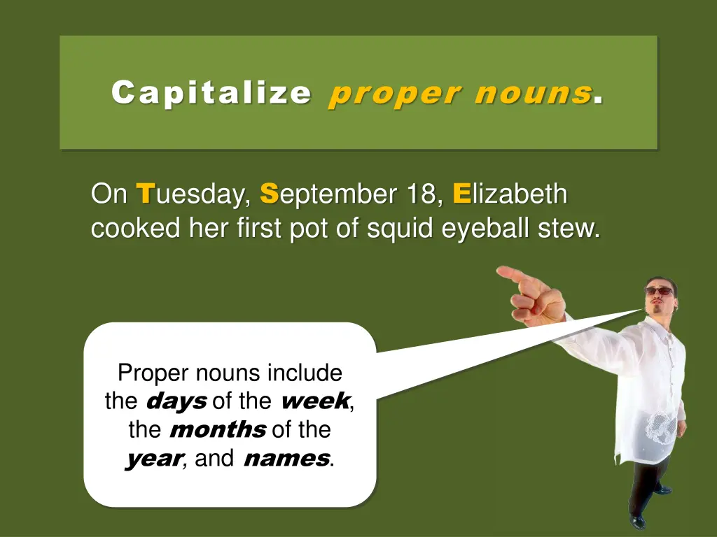 capitalize proper nouns