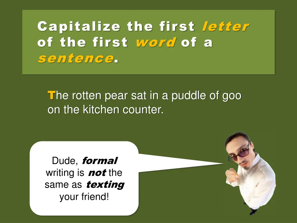 capitalize the first letter of the first word