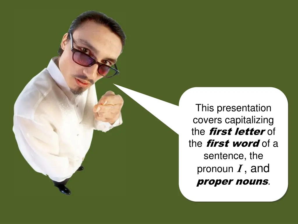 this presentation covers capitalizing the first