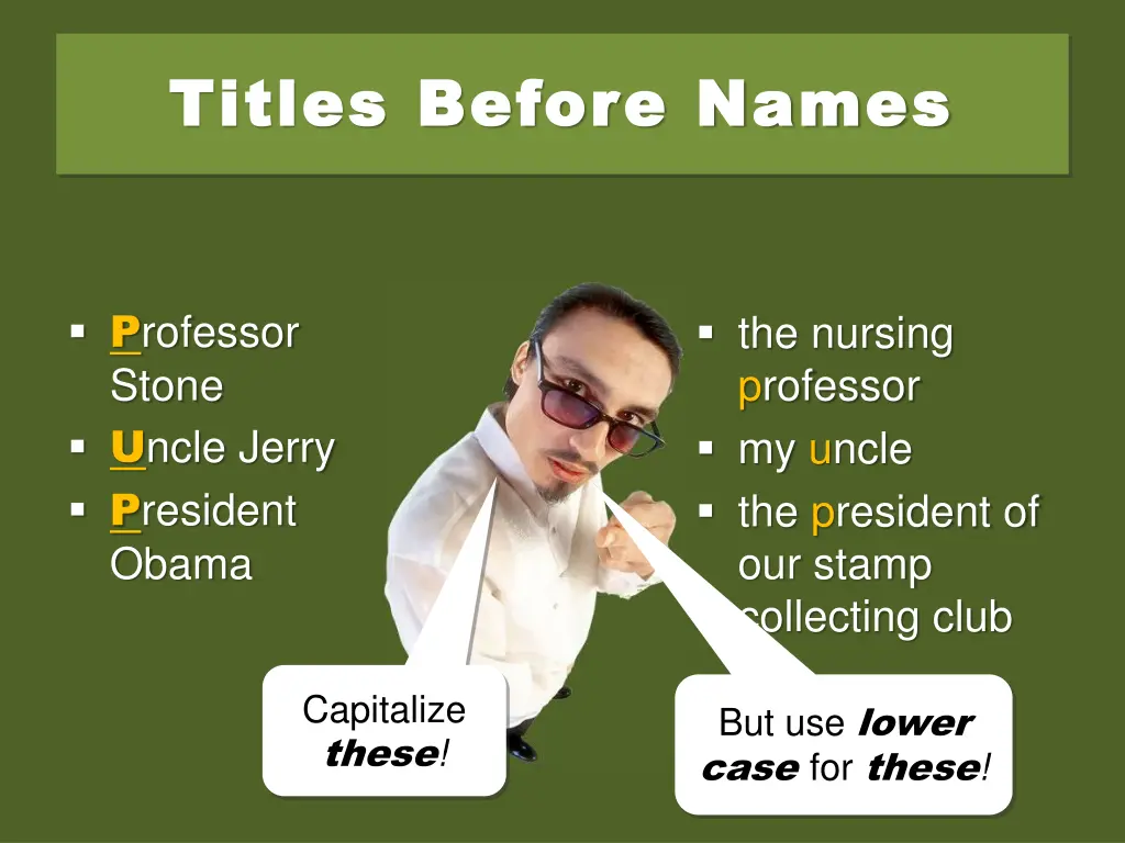 titles before names titles before names