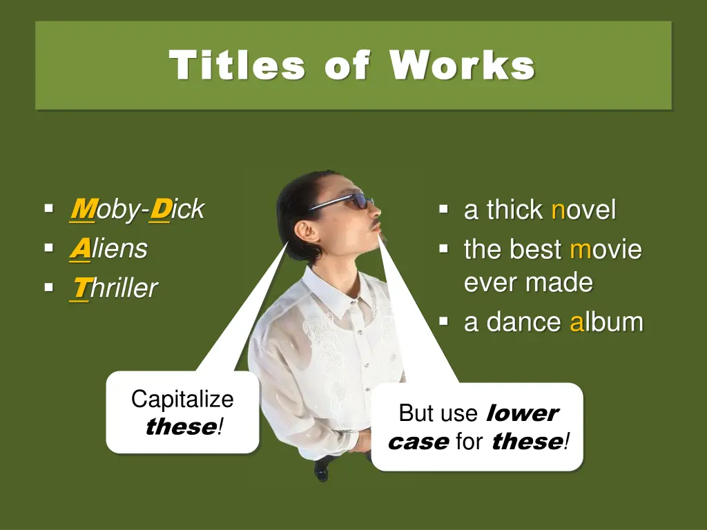 titles of works titles of works