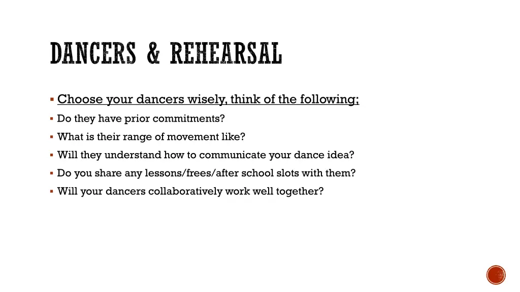 dancers rehearsal