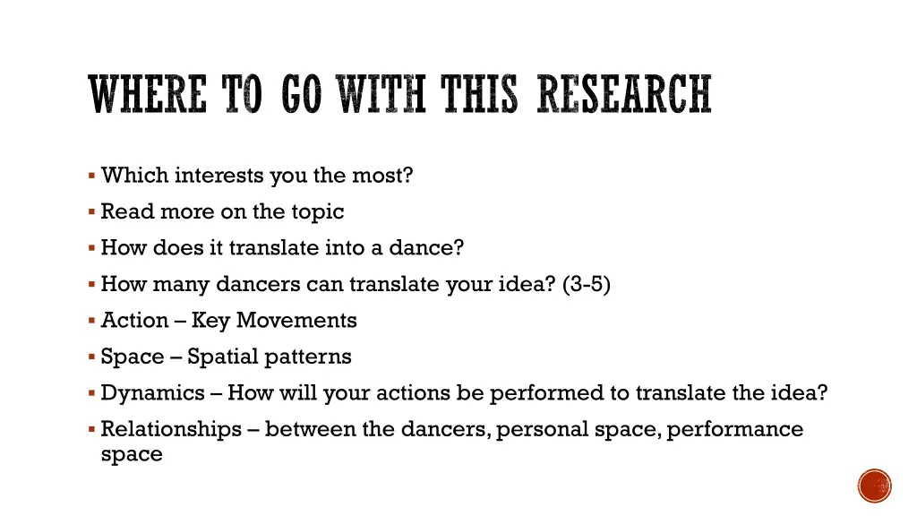 where to go with this research