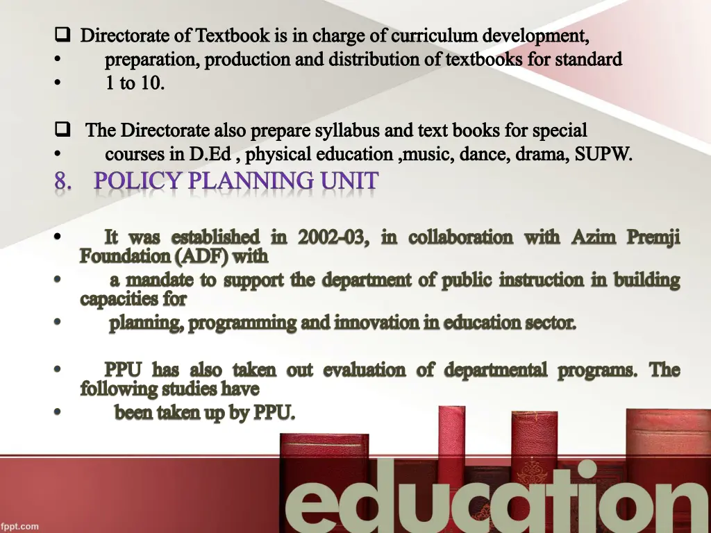 directorate of textbook is in charge