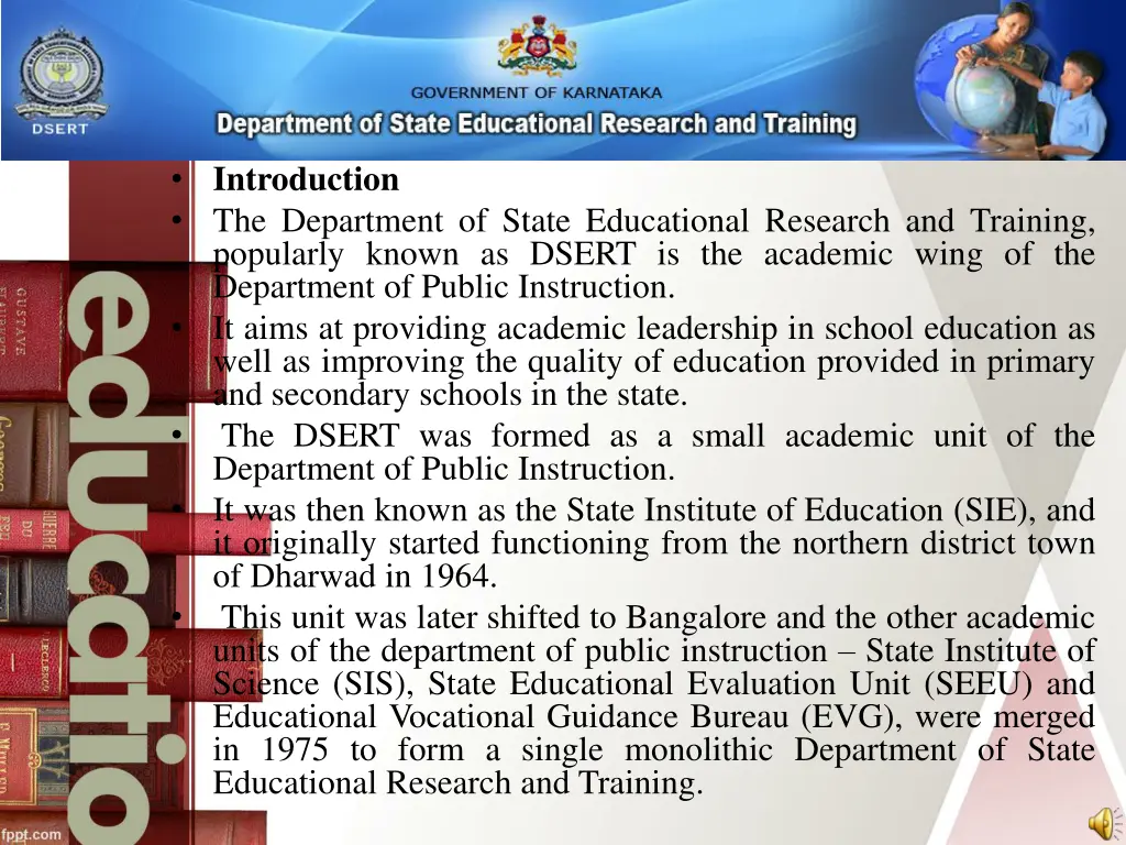 introduction the department of state educational