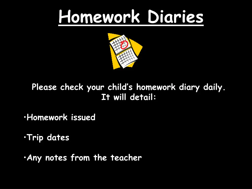 homework diaries
