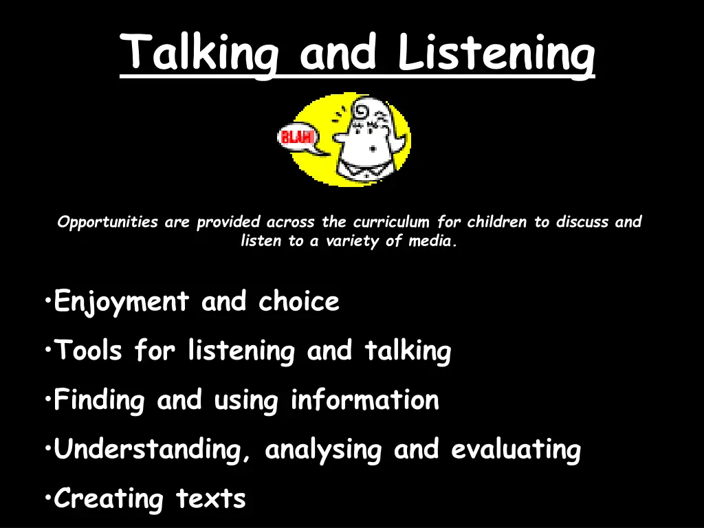 talking and listening