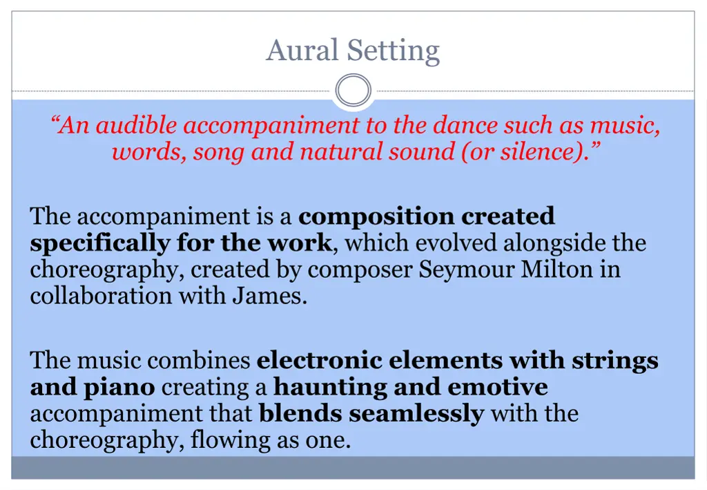 aural setting