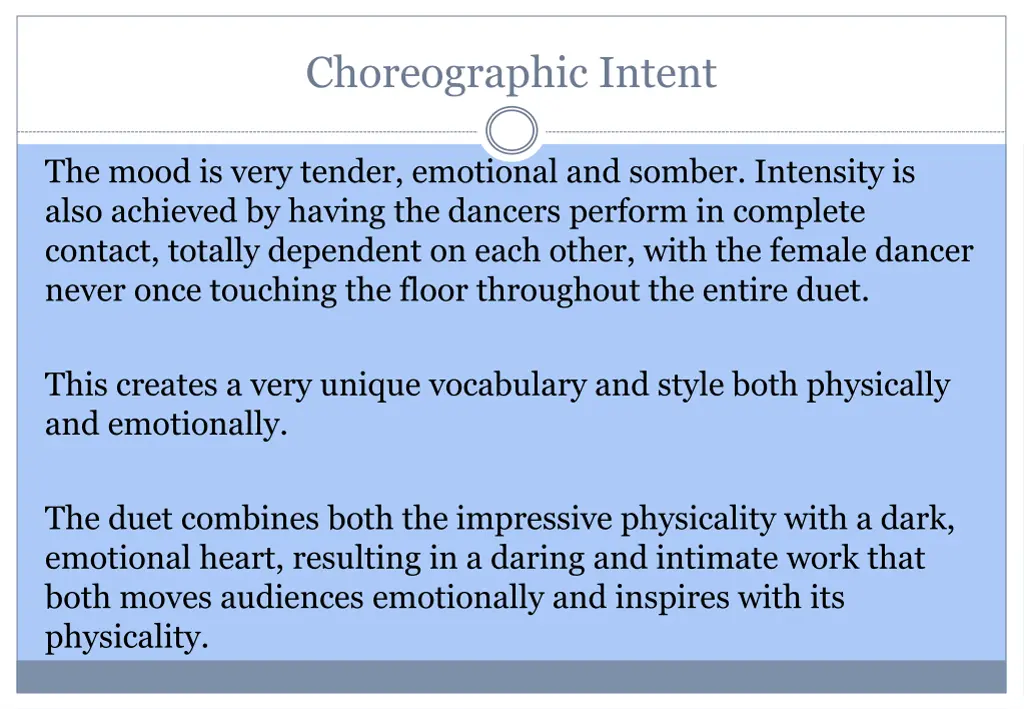 choreographic intent 2