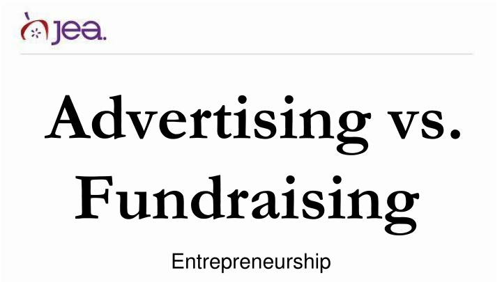 advertising vs fundraising