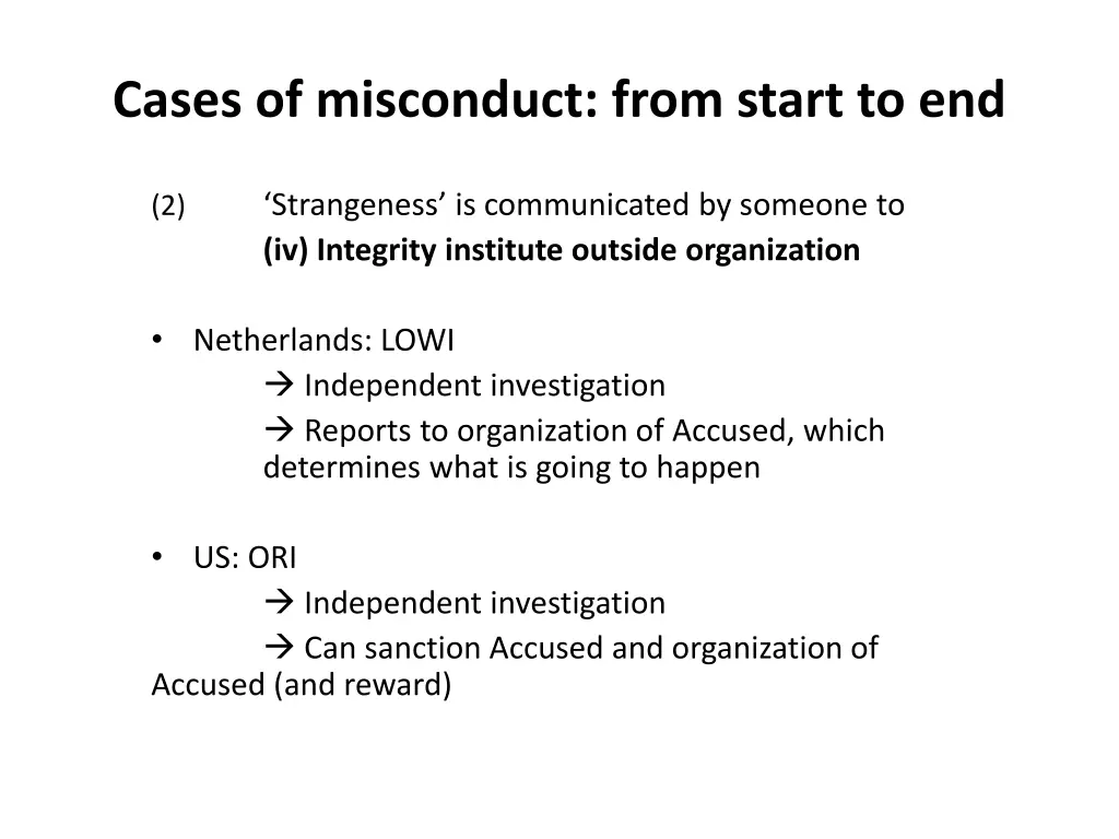 cases of misconduct from start to end 3