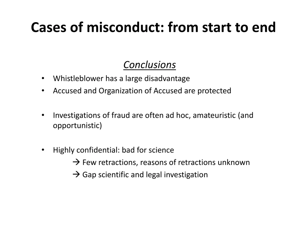 cases of misconduct from start to end 4