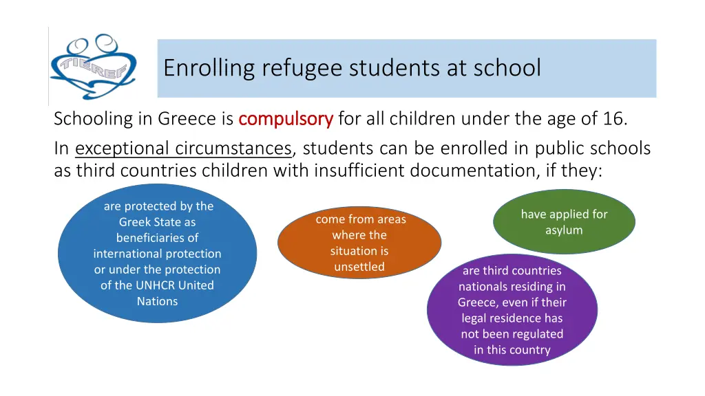enrolling refugee students at school