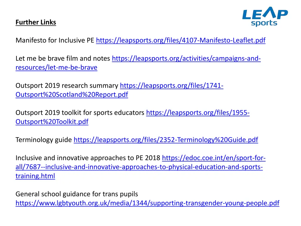 further links