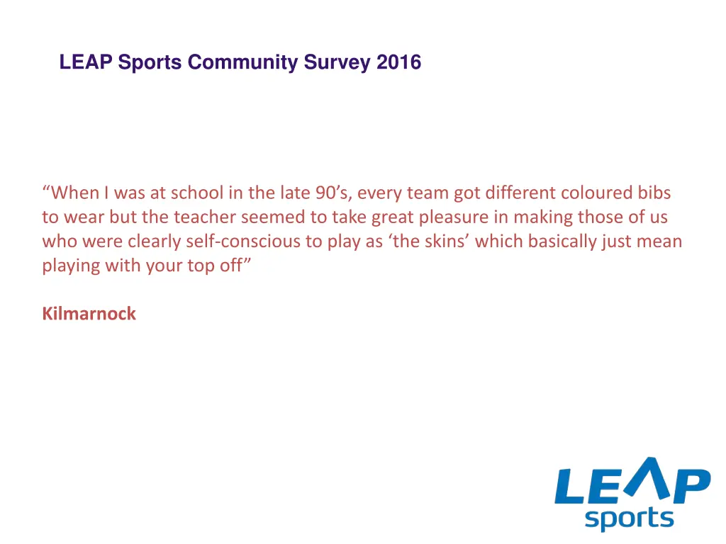 leap sports community survey 2016 1