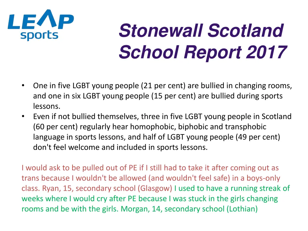 stonewall scotland school report 2017