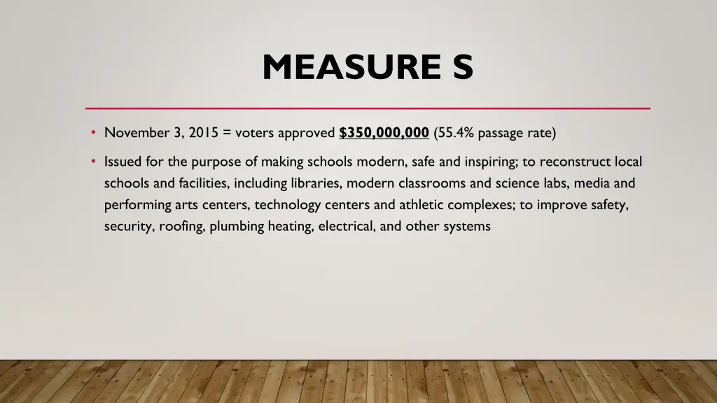 measure s