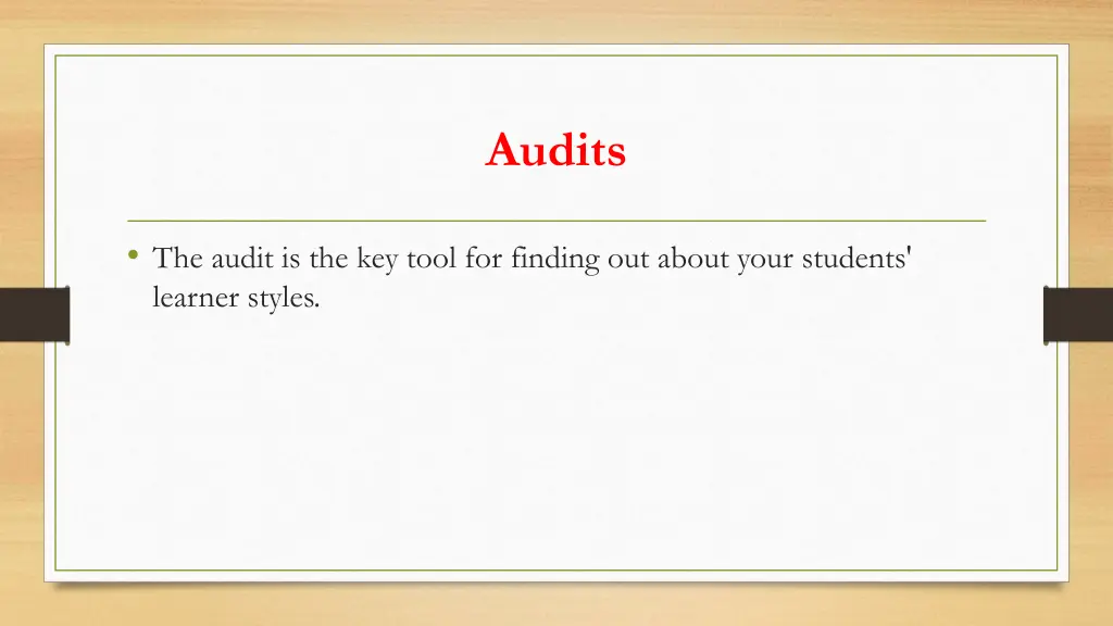 audits