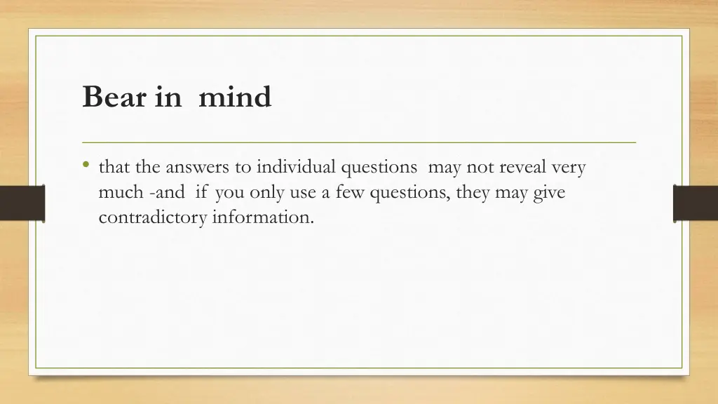 bear in mind