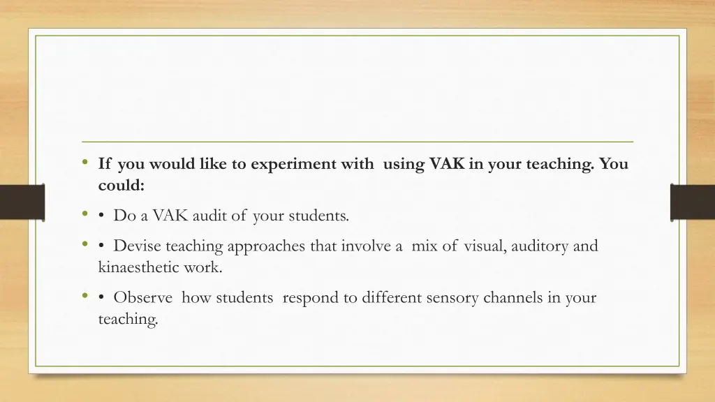 if you would like to experiment with using