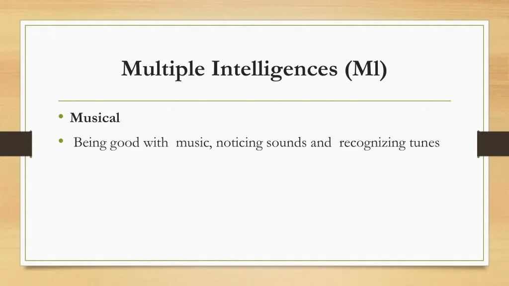 multiple intelligences ml 6
