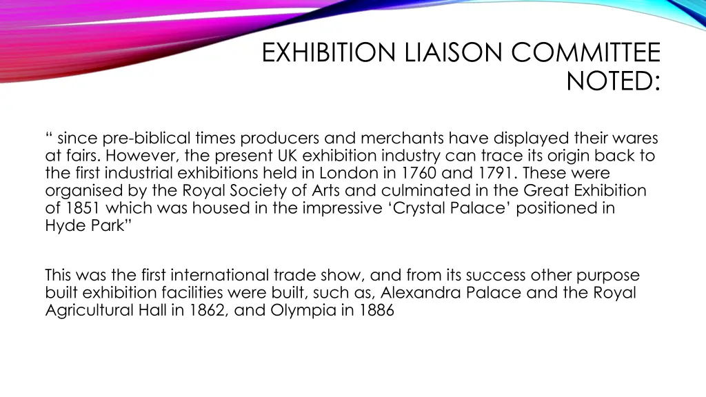 exhibition liaison committee