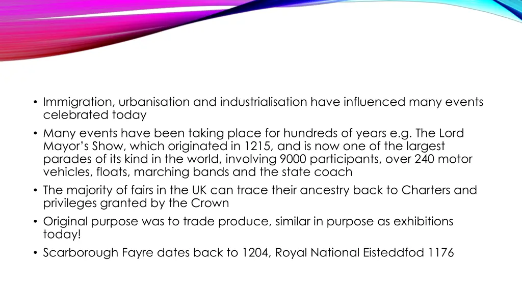 immigration urbanisation and industrialisation