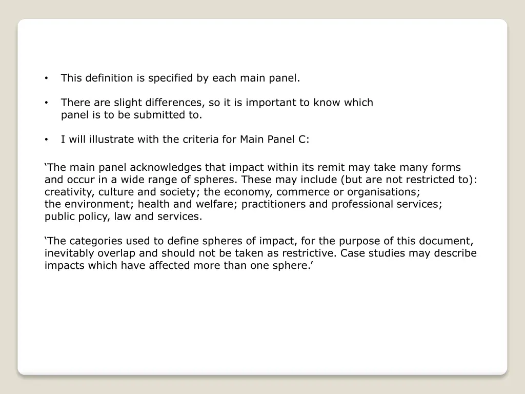 this definition is specified by each main panel