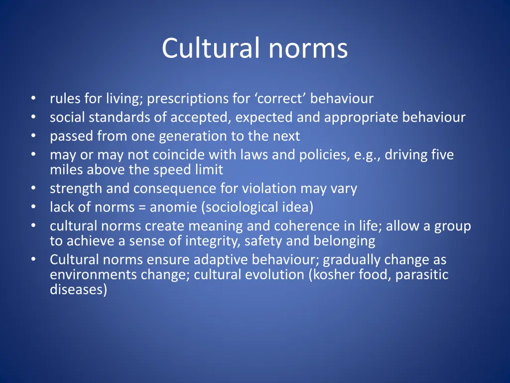cultural norms 1