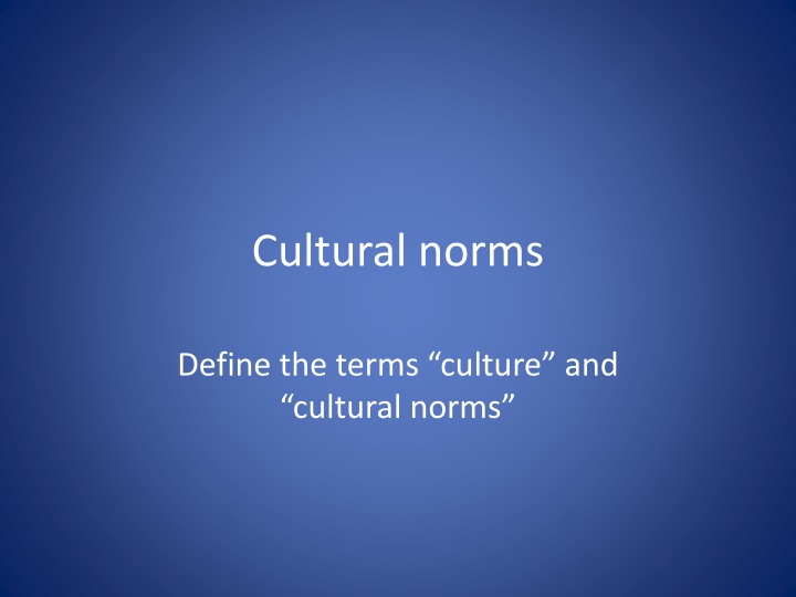 cultural norms