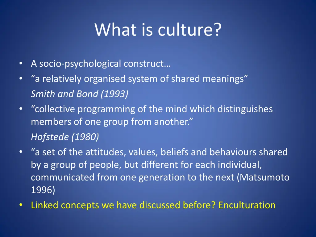 what is culture
