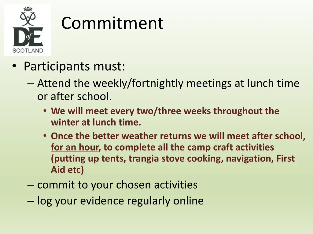 commitment