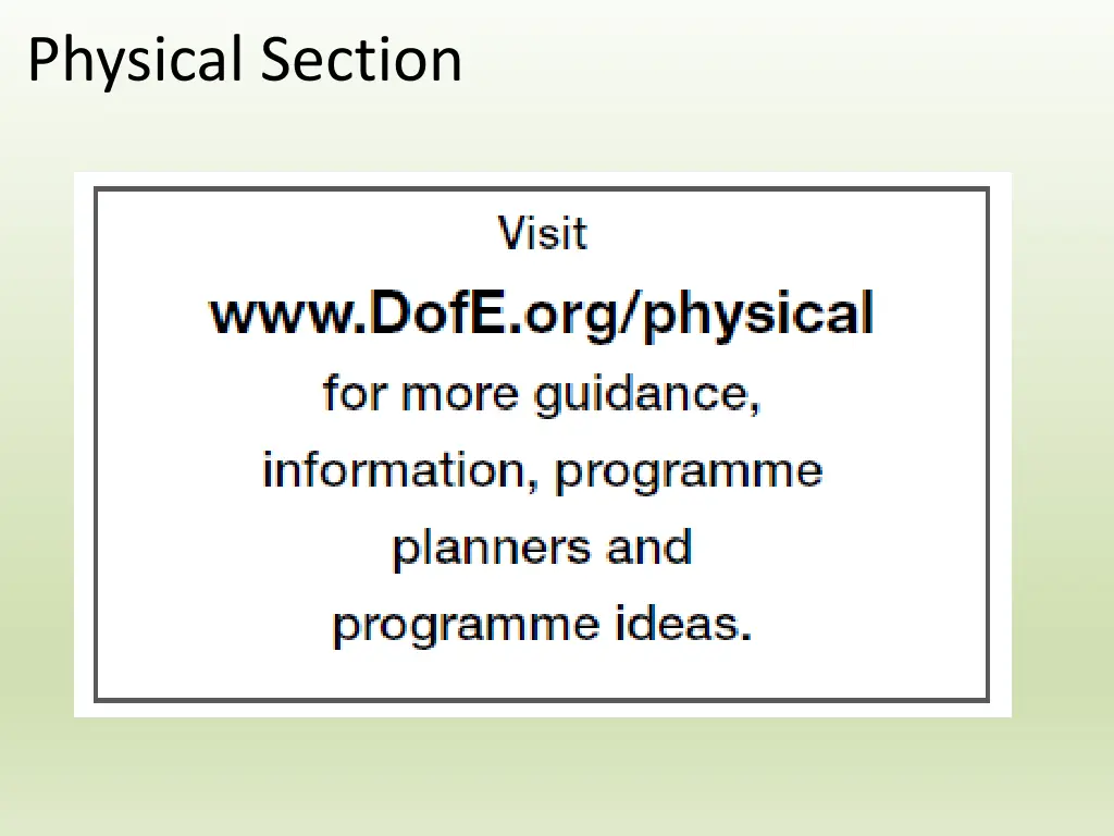 physical section 1